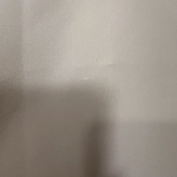 Vince Cream 100% Silk Top with Blue Trim Size Small - Boxy Fit - Picture 5 of 12